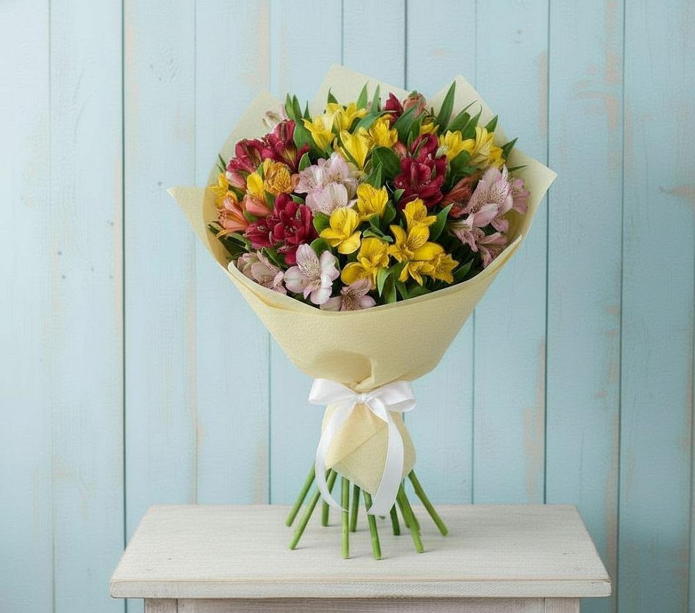 Букет цветов из: Альстромерии в Сланцах